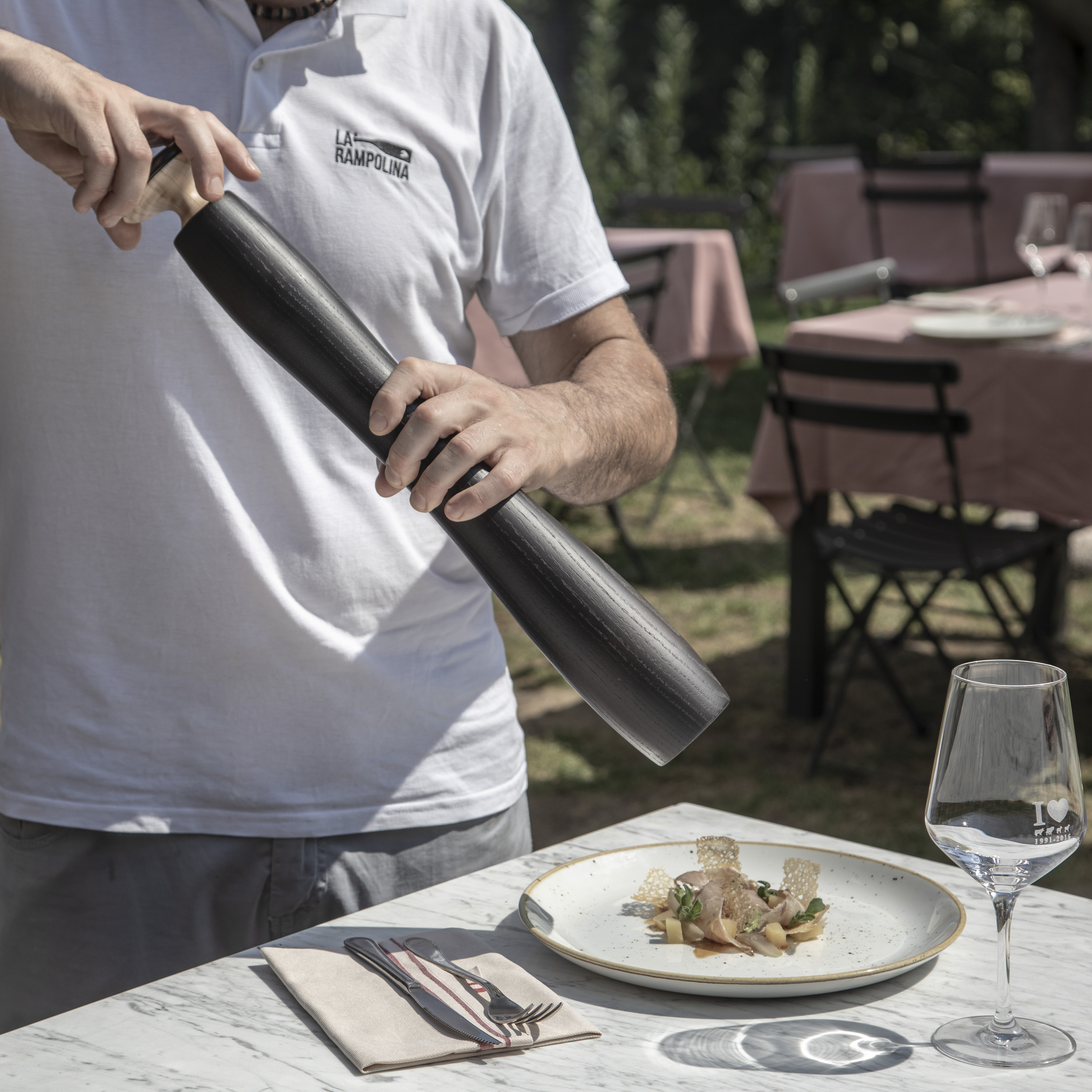 Legnoart HERCULES Salt/Peber keramisk kværn - Large - mørk ask